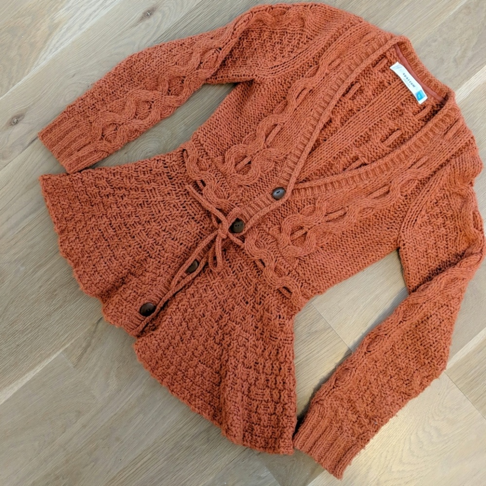 Anthropologie | Chunky Orange Sweater